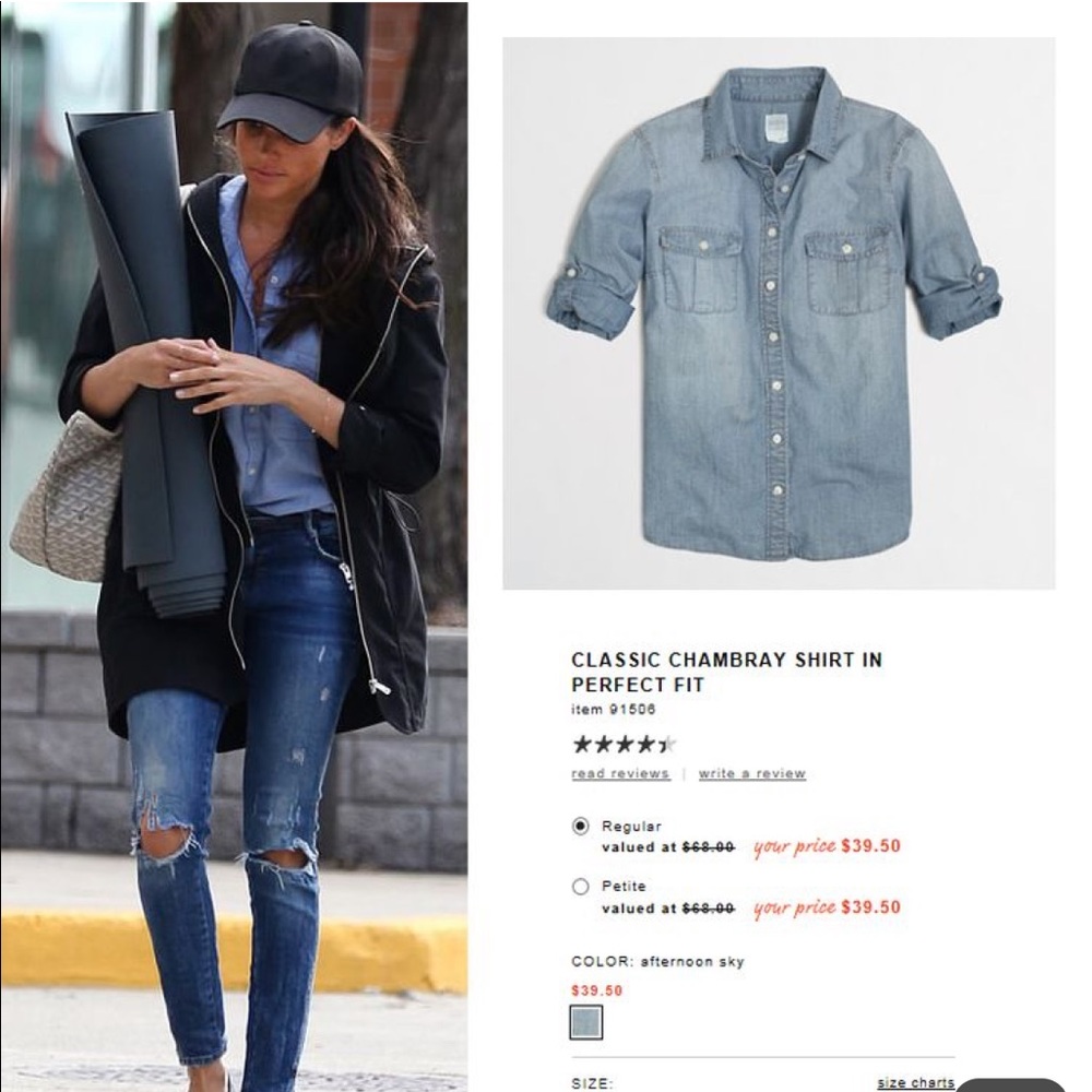 J.Crew - chambray shirt seen on meghan markle